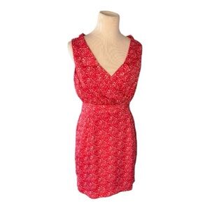 BCBG Red & White Mini Dress Cut Out Back Size 8 NWT